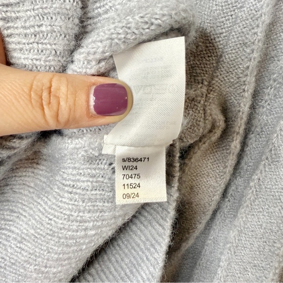 NWT Ann Taylor Soft Spun Cool Gray Balloon Sleeve Women’s Pointelle Sweater Sz M - Picture 13 of 13